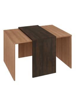 Mesa de Centro Cruzada Bicolor Cafe
