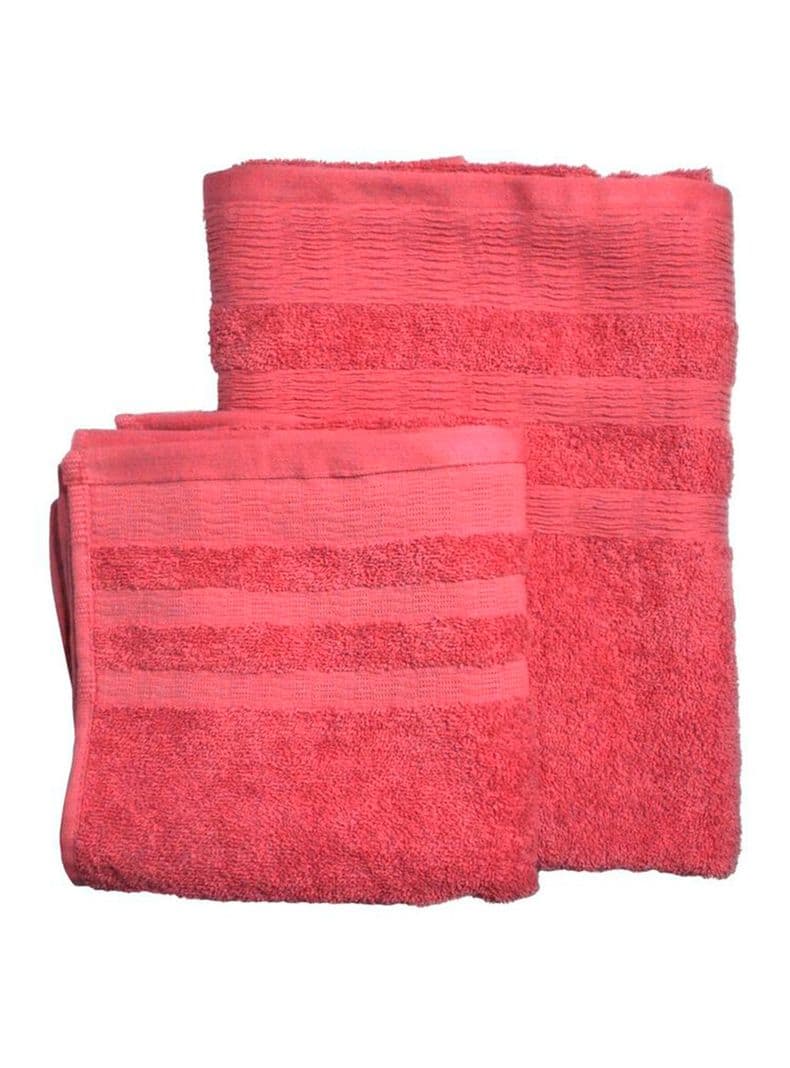 Juego Illusions de Toalla Mano + Toalla Bano Rosado