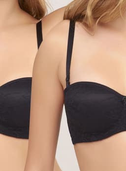 Pack 2 Sosten Copa B Balconet Negro Mate 38B
