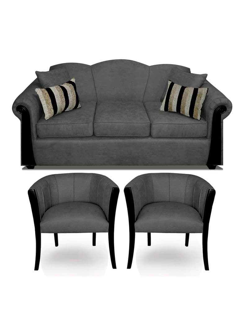 Juego de Living Michigan 5C Gris
