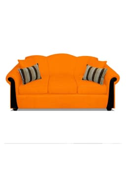 Sofa Michigan 3 Cuerpos Tela Amarillo
