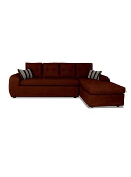 Sofa Seccional Houston Derecho 5C Tela Cafe