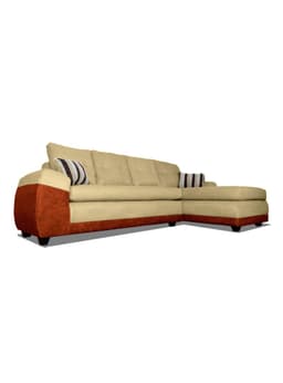Sofa Seccional Houston Tela 5C Chaise Derecho Beige