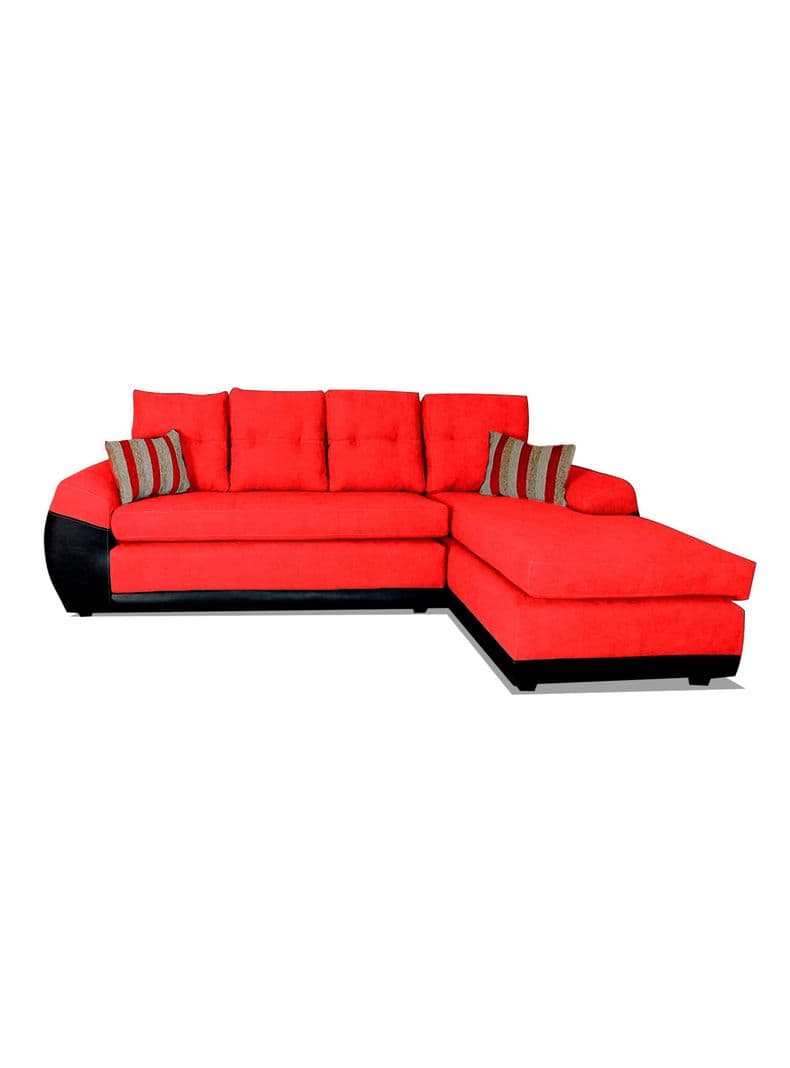Sofa Seccional Houston Tela 5C Chaise Derecho Rojo