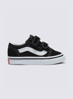 Zapatilla Urbana Dos Velcro Old Skool Cuero Junior T.21-T26 Negro