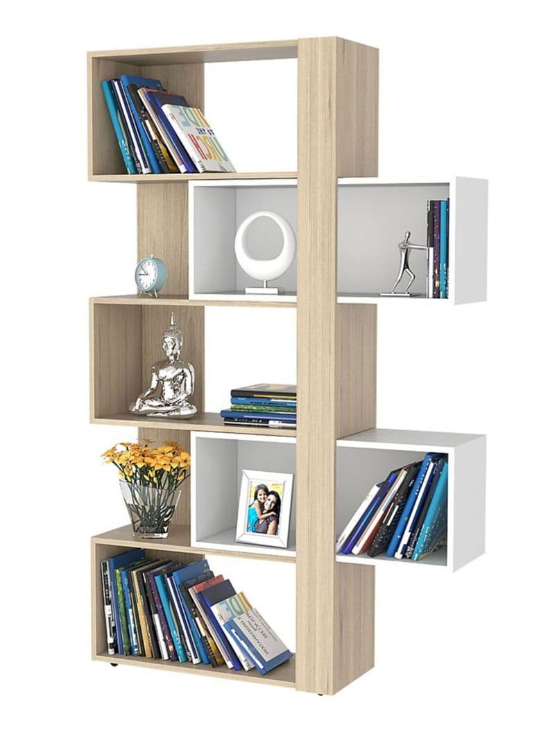 Biblioteca Cubo Beijing Negro-Blanco Cafe Claro