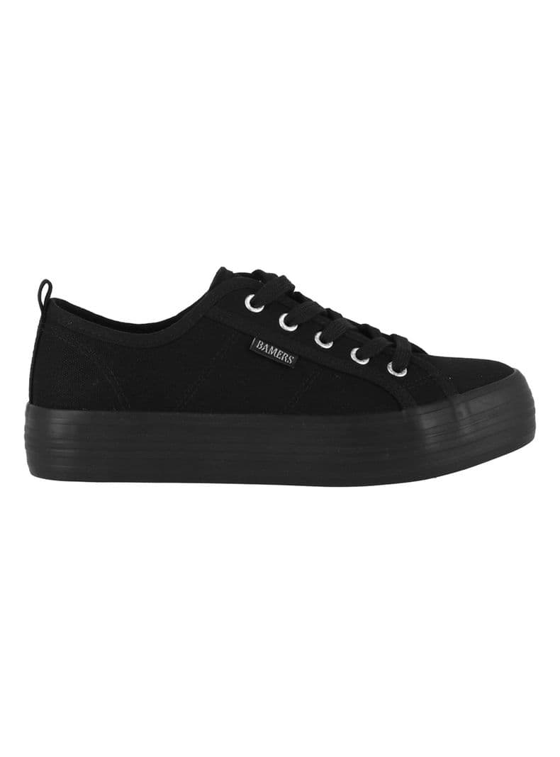 Zapatilla Urbana Logo Canvas Mujer Negro 35