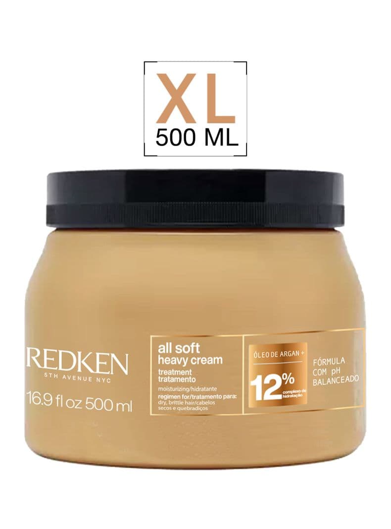 Mascara de Tratamiento XL Hidratante Cabello Seco Heavy Cream All Soft 500ml