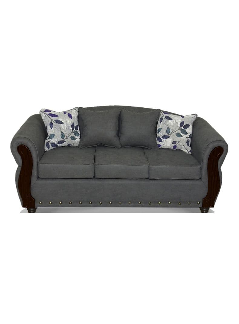 Sofa Bartolucci Tela 3 Cuerpos Gris