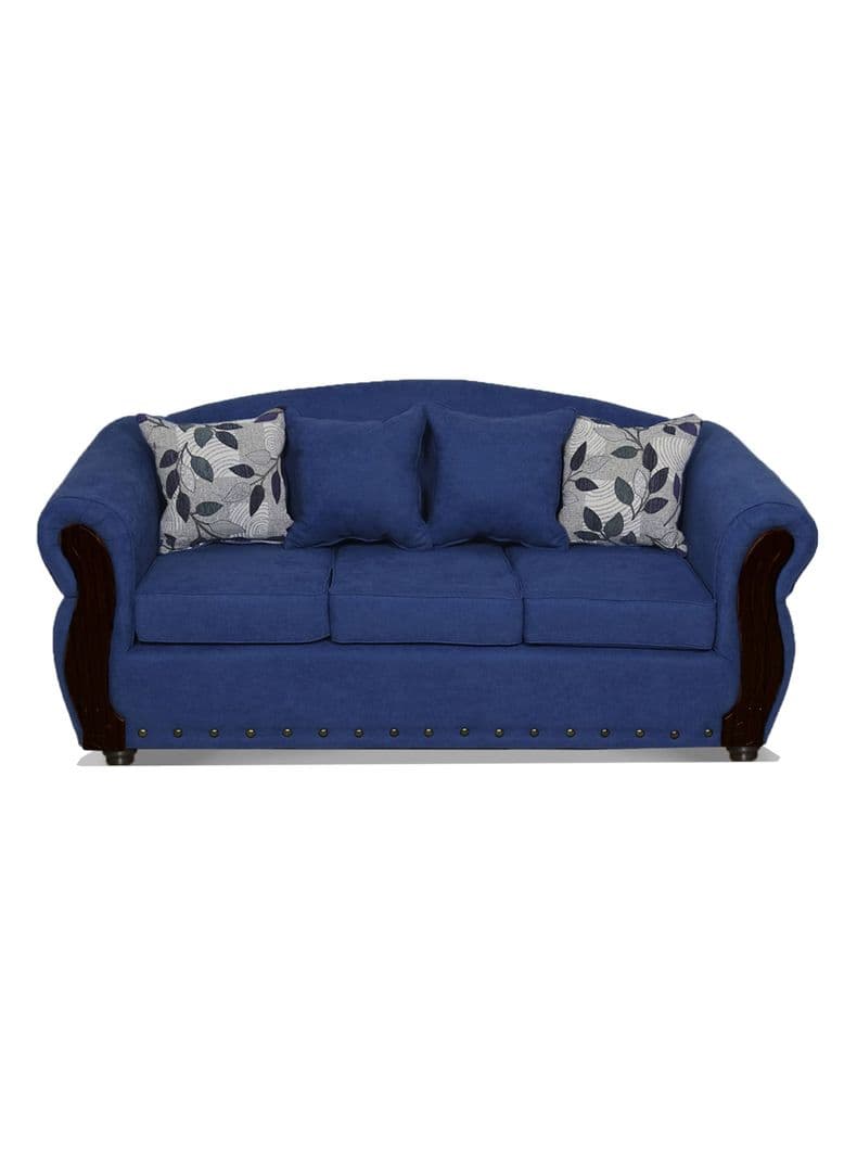 Sofa Bartolucci Tela 3 Cuerpos Azul
