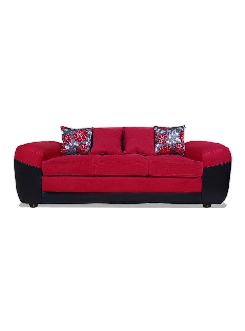 Sofa Houston Tela-PU 3C Rojo