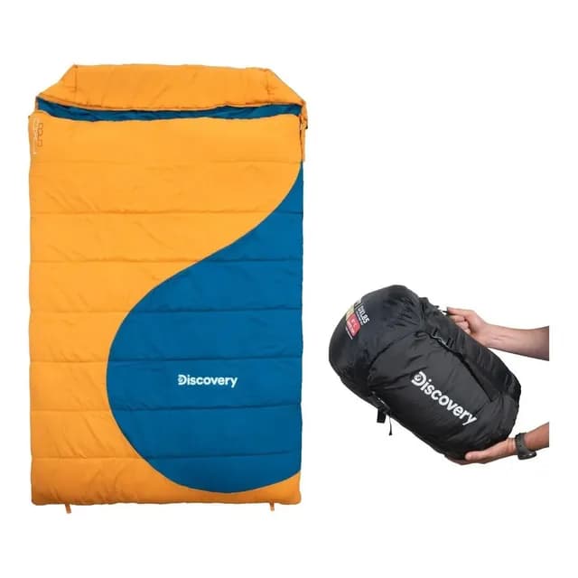 Saco De Dormir Doble Discovery Dxl85, 2 Personas Naranja