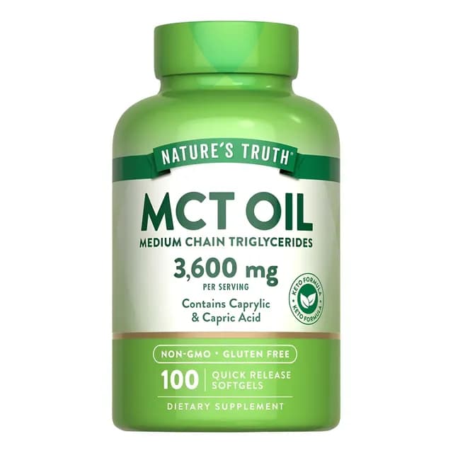 Mct Oil 3600 Mg 100 Capsulas Softgel Nature's Truth