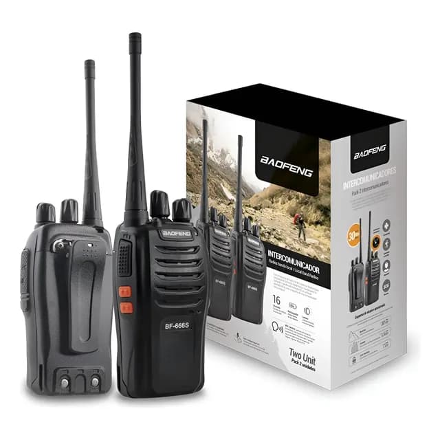 Pack X2 Radio Transmisor Baofeng 30km 16 Can Sos /nexstore