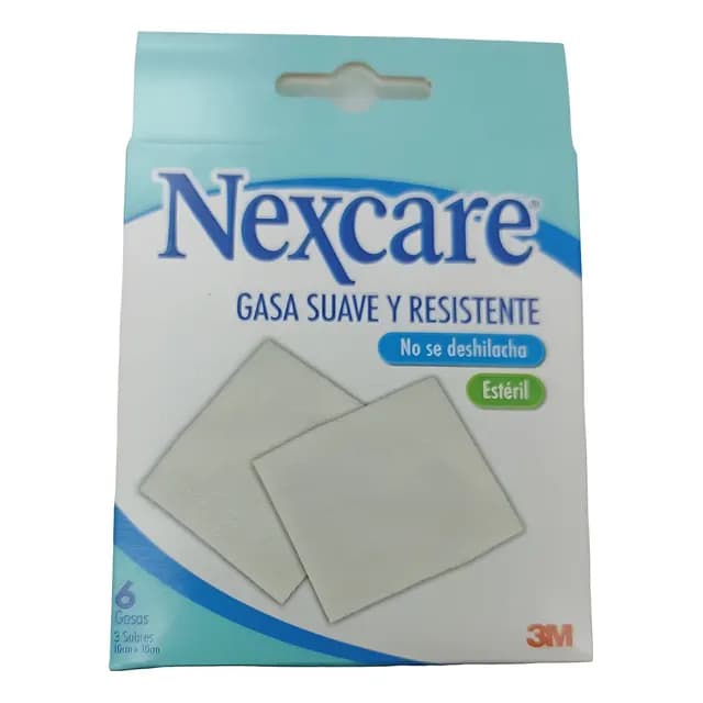 Gasa Suave Y Resistente Nexcare 10 X 10 Cj X 6 Gasas