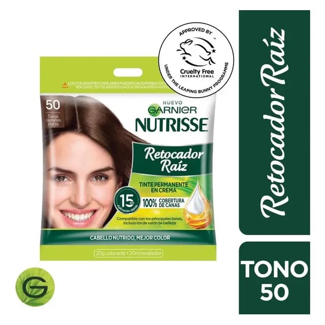 Tintura Retocador Raiz Garnier Tono 50 Castanos Claros