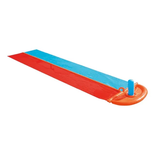 Deslizador Tobogan De Agua Doble 4.88m Con Lluvia Bestway