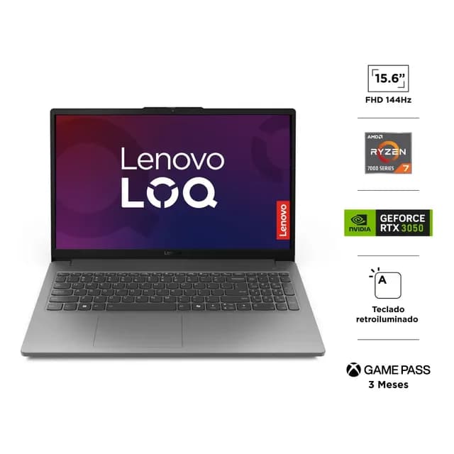 Loqe Gen 10 Ryzen 7 7735hs 16g 512g 15.6 144hz Rtx 3050 6g Luna Grey
