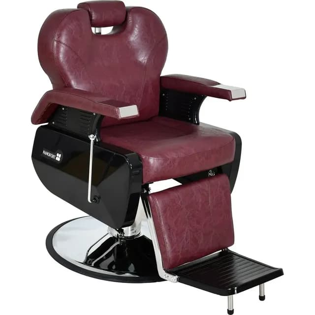 Sillon Barbero Peluqueria Silla Barberia Estetica Rudo Color Vino