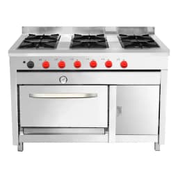 Cocina 6 Platos Inoxidable Mate Glp Vcg-6ai Ventus Color Gris
