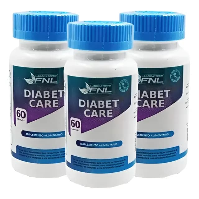 Diabet Care Fnl 3 Frascos 180 Caps 3x60. Azucar Glucosa