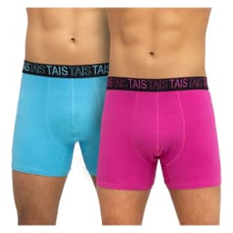 Pack Boxer Cotton Spandex Colores Calipso/fucsia