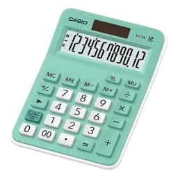 Calculadora Basica Casio MX-12B de 12 Digitos Solar y Pila en Verde