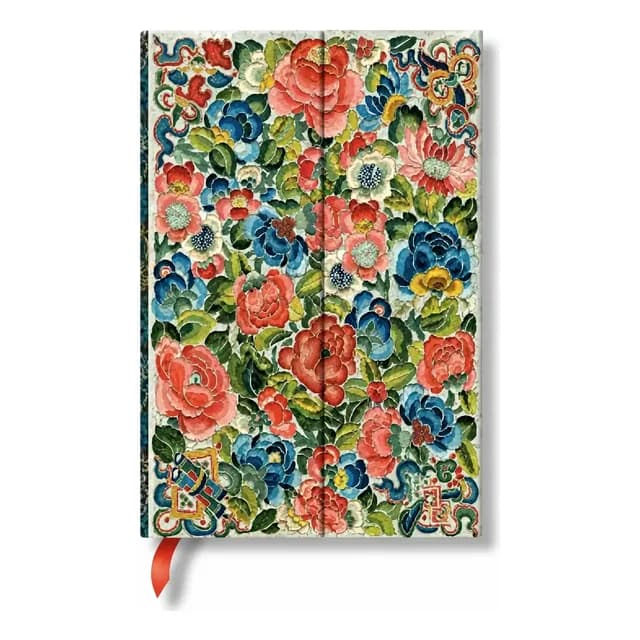 Libreta Peking Opera Embroidery Pear Garden, Mini Tapa Dura