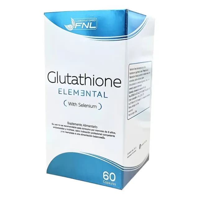 Glutation Elemental Con Selenio 60 Caps Sabor Vainilla Fnl