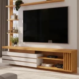 Panel De Tv Marin Bali 55 Vekka Color Blanco/Cafe
