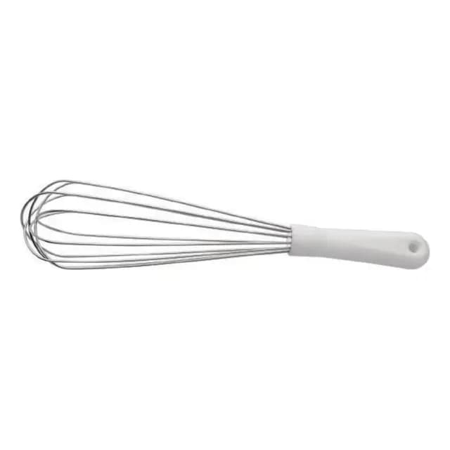 Batidor Manual 30 Cm Mango Blanco Durafio