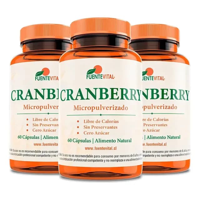 Capsulas Cranberry Arandano Rojo Fuente Vital 180un Apoyo Urinario