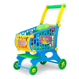 Carro Supermercado Juguete Carrito Compra Celeste Accesorios