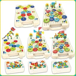 Juego De Mesa Engranajes Circuitos Bloques Educativo