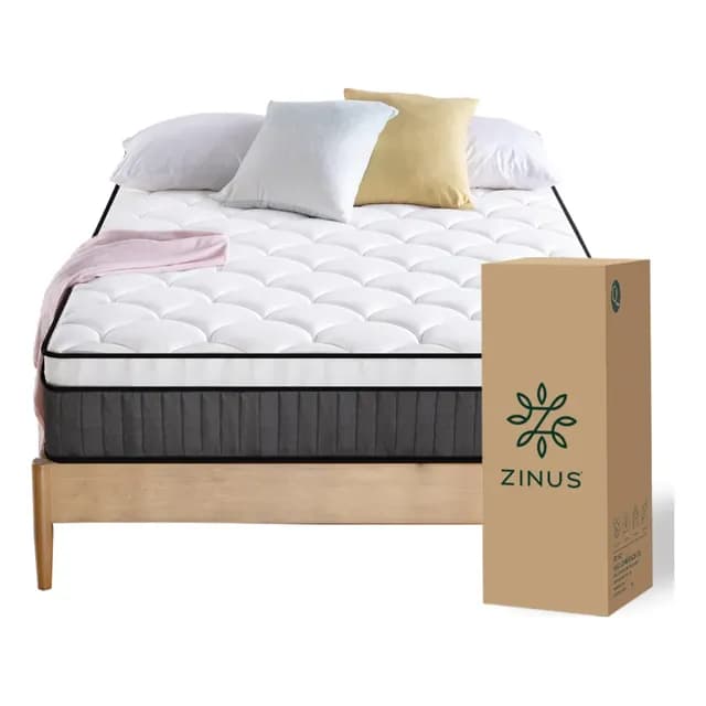 Colchon King Zinus Espuma Y Resortes Pocket 180x200x25cm