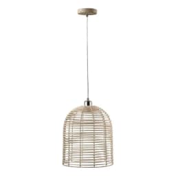 Lampara Colgante Fibra E27 Natural D30cm