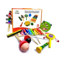 Set 8 Instrumento Musicales Montessori Madera Para Ninos