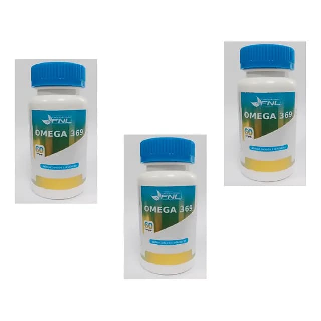 Triple Omega 369, 3 Frascos 180 Cap 1000mg Epa - Dha- Vit E