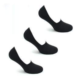 3 Pares Calcetines Algodon Invisible Negro