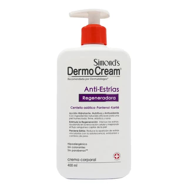 Crema Corporal Dermocream Antiestrias En Dosificador 400ml
