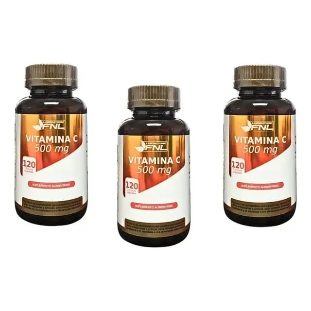 Vitamina C Fnl 3 Frascos 360 Capsulas 3x120 500mg