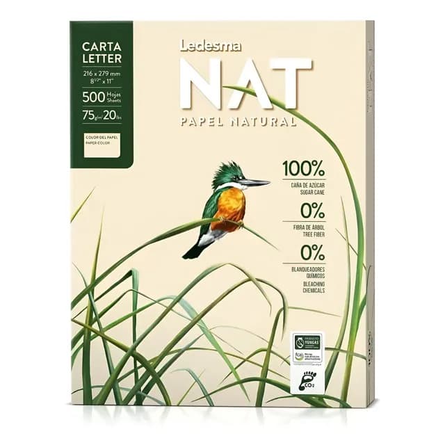 Resma Carta Multifuncion Ecologica 500 Hojas Cana De Azucar