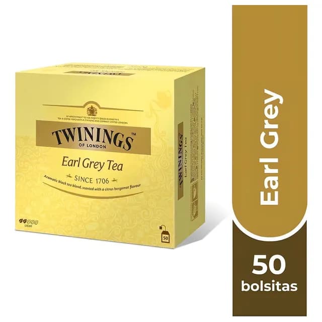 Twinings Te Earl Grey ( Etiqueta Amarilla ) X 50 Bolsitas