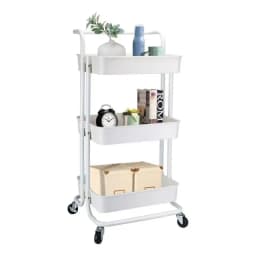 Carrito Organizador 3 Niveles Lumax Con Ruedas Blanco