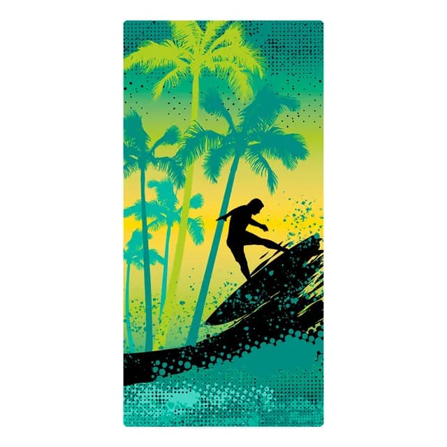 Toalla De Playa Algodon Diseno Surf 75x150cm
