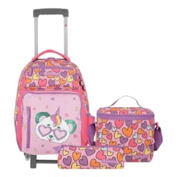 Pack Mochila Con Ruedas Xtrem Run 5xt Panda Rosado