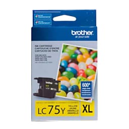 Tinta Brother Lc75y Amarillo Alto Rendimiento Original