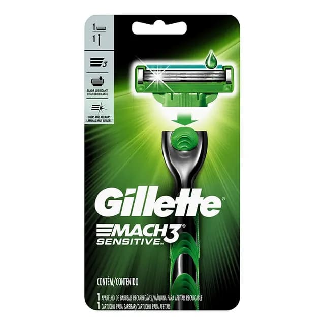 Maquina Afeitar Gillette Mach3 Sensitive