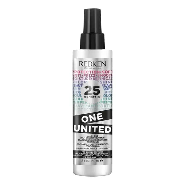 Redken One United Tratamiento Sin Enjuague Multibeneficios, Brinda Suavidad, Proteccion Termica y Control de Frizz, Fortaleciendo la Fibra Capilar 150 ml