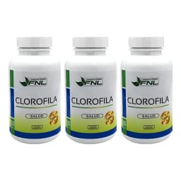 Clorofila Fnl 3 Frascos 270 Caps .aliento Y Flora Intestinal Sabor Sin Sabor